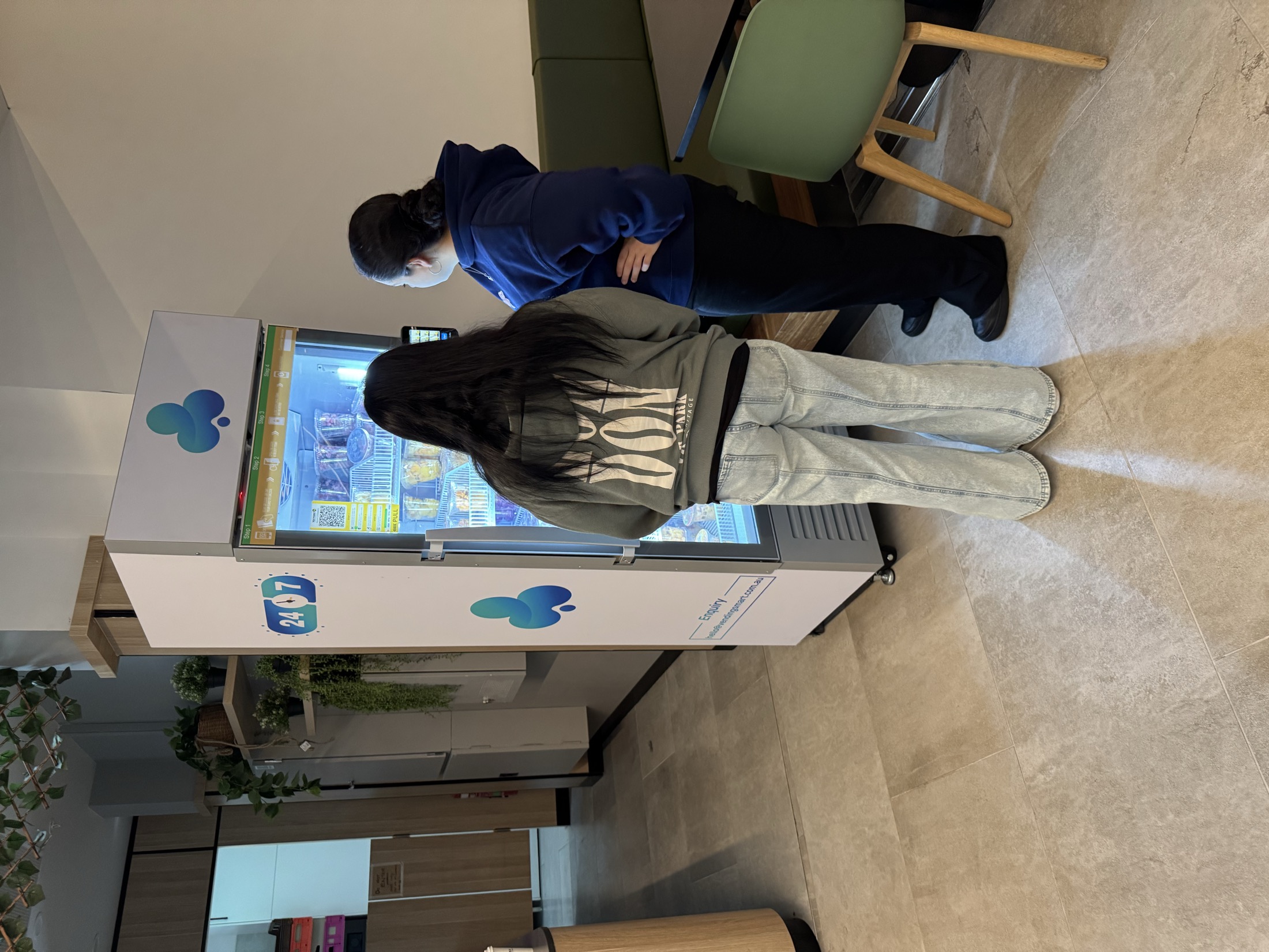 AI vending checkout experience mockup